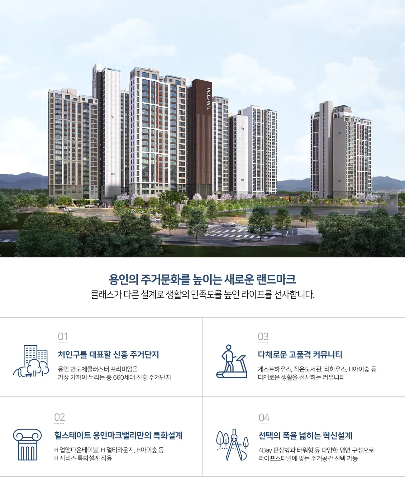 용인의 주거문화를 높이는<br> 새로운 랜드마크